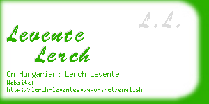 levente lerch business card